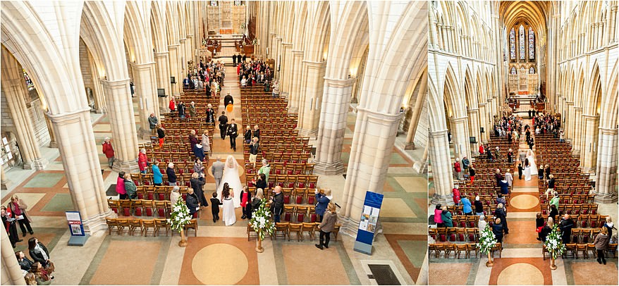 Gallery view of a wedding at Truro Cathedral