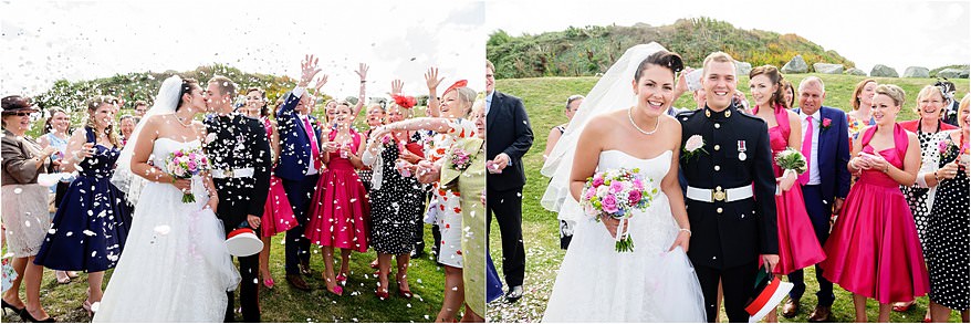 Glendorgal Hotel Wedding 14 Glendorgal hotel wedding confetti photograph