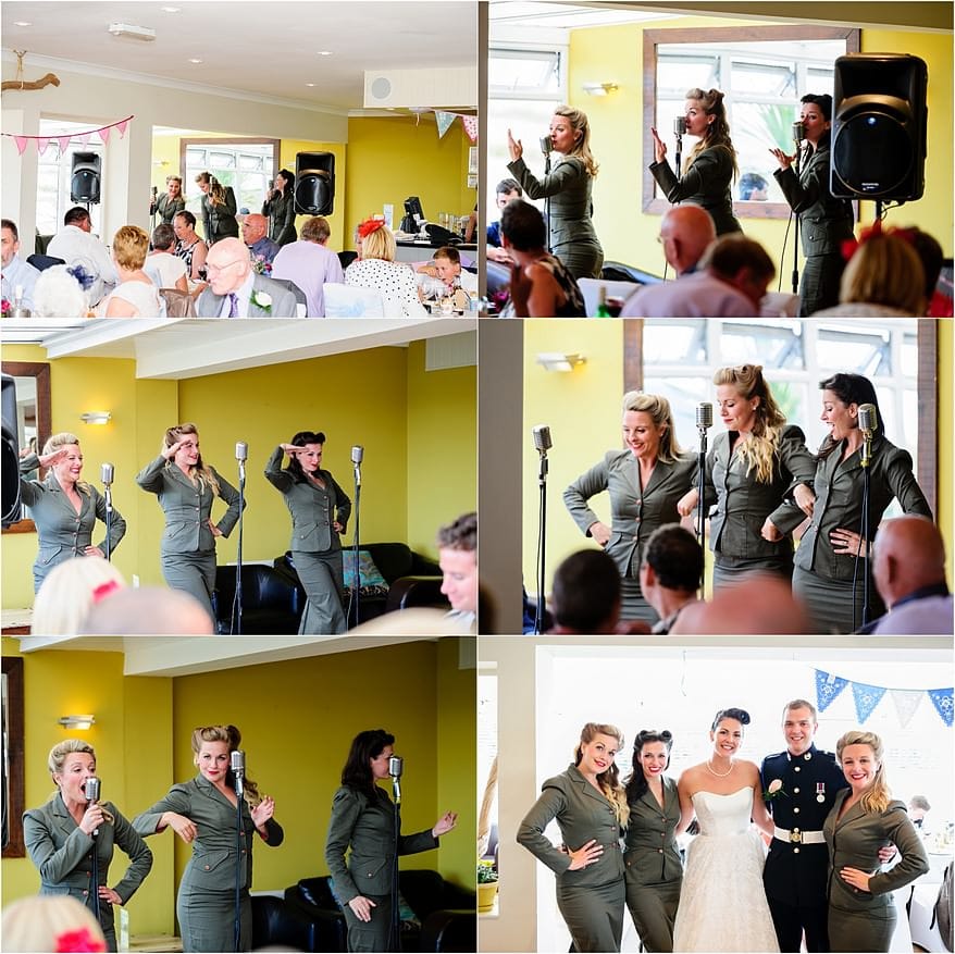 Glendorgal Hotel Wedding 23 The Bombshell Belles performing at the Glendorgal hotel