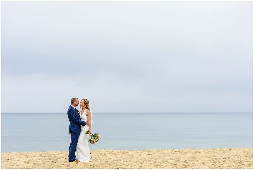 carbis bay beach wedding photographs