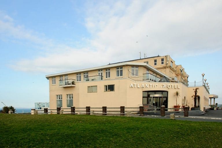 The stunning Atantic Hotel over looking Newquay