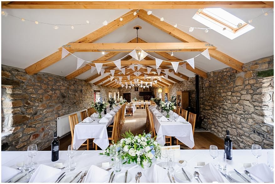 wedding reception at Knightor winery