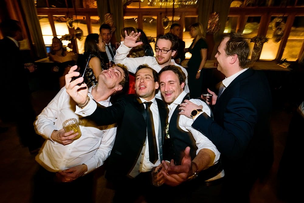 wedding selfies at a Zermatt wedding