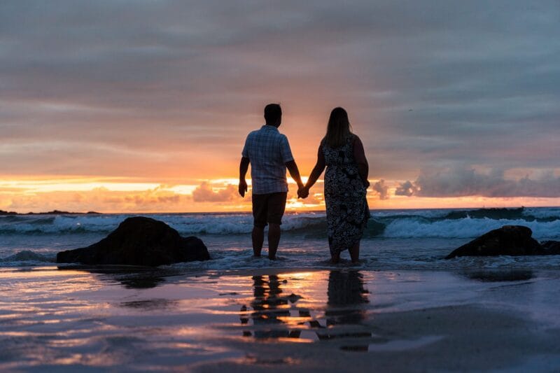 Top 10 places for a wedding proposal in Cornwall 135 sunset proposal at Porthmeor beach