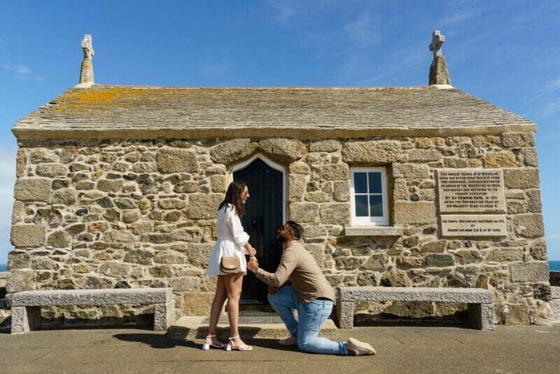 Top 10 places for a wedding proposal in Cornwall 246 St Nicholas chapel in st ives wedding proposal