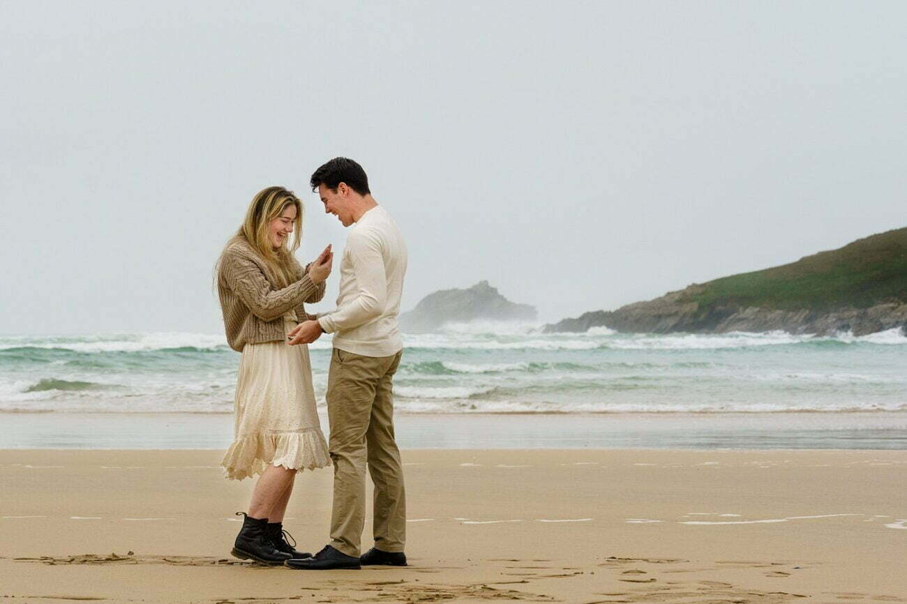 getting married at Crantock beach