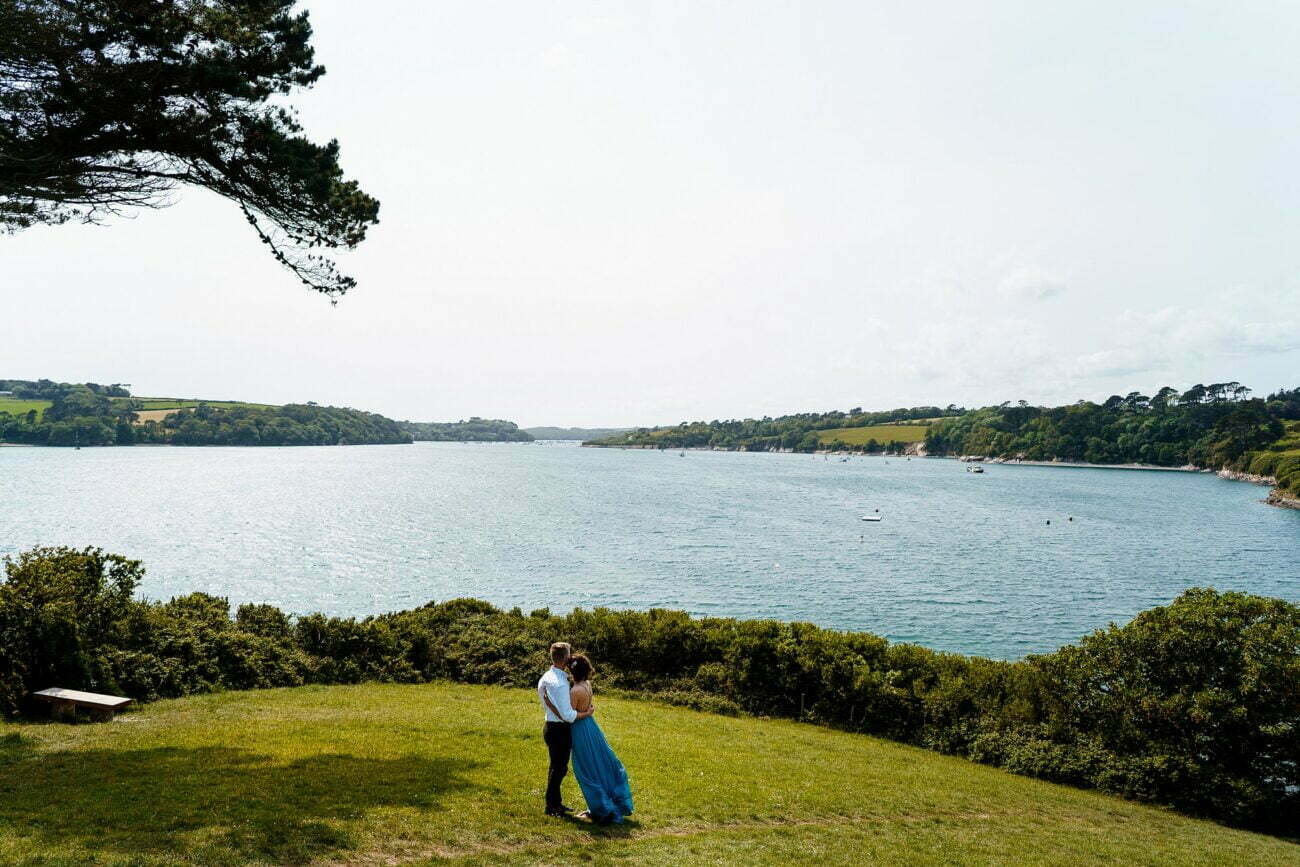 Views over the helford river for an engagement shoot,. 