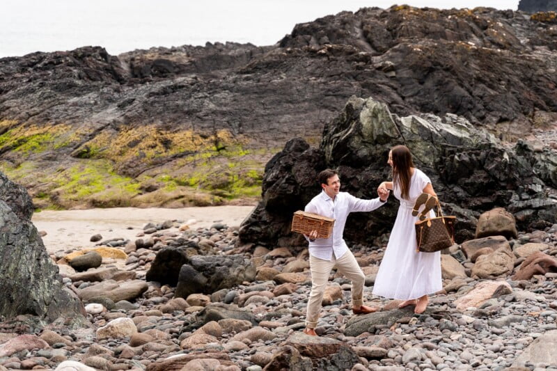 Stunning wedding proposal at Kynance Cove 66 Wedding proposal Picnic in Cornwall