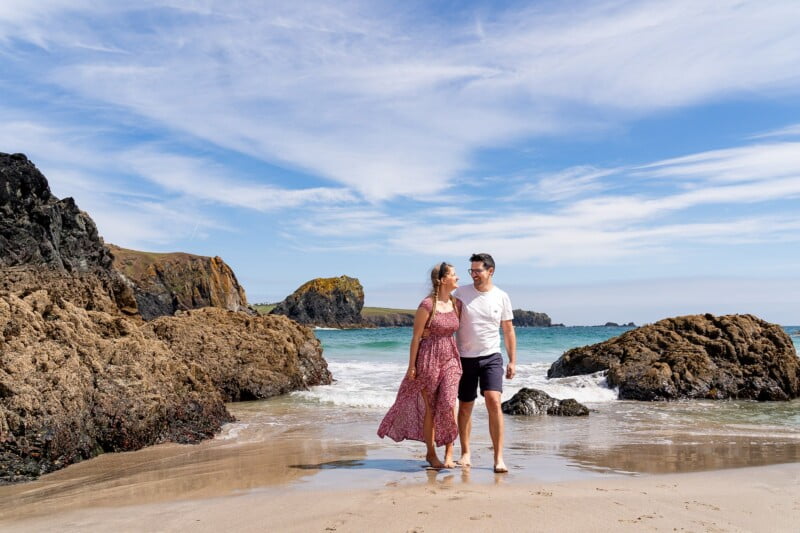 Stunning wedding proposal at Kynance Cove 67 cornwall beach proposal