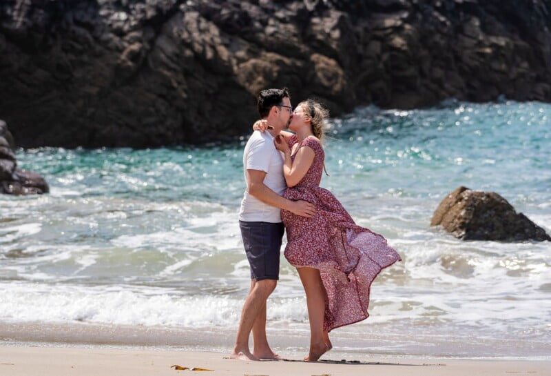 Stunning wedding proposal at Kynance Cove 31 she proposed to him in Cornwall