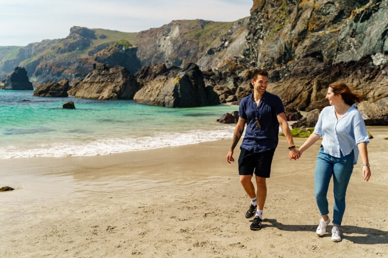 Stunning wedding proposal at Kynance Cove 24 she said yes at kynance cove