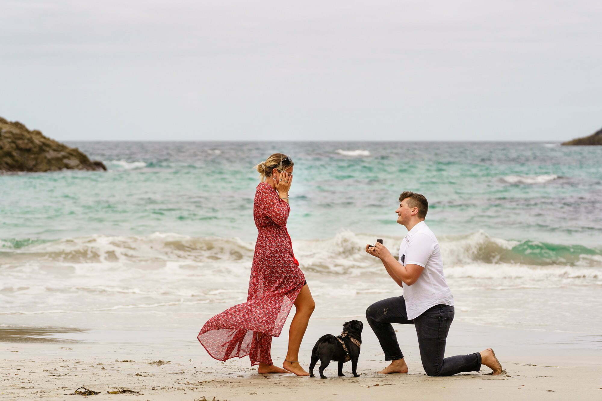 Kynance Cove wedding proposal