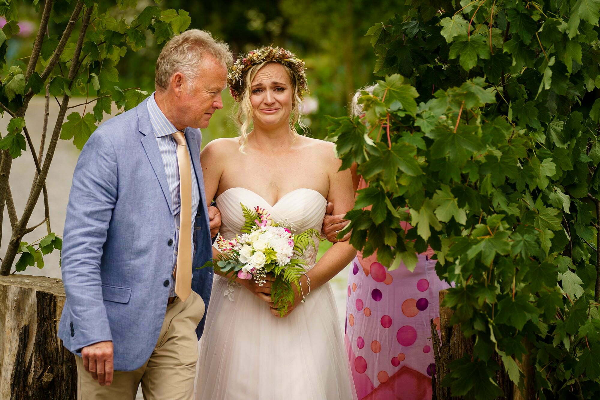 Cornish Camels Wedding Photographer 16 bride and father at the cornish camels wedding