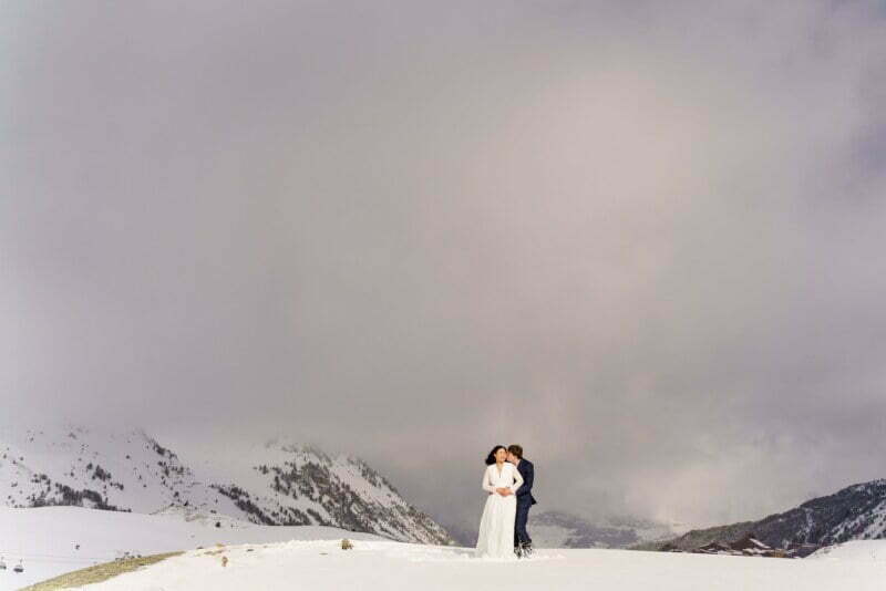mountain wedding in the french alpes