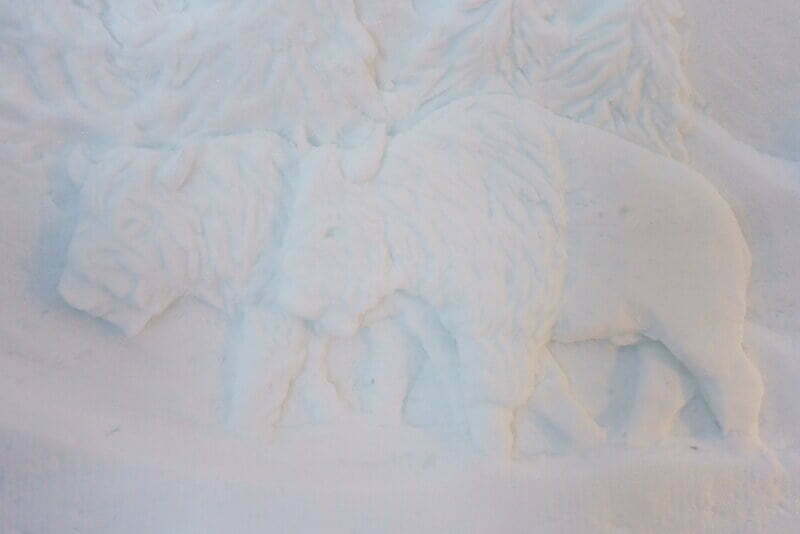 ice carvings at iglu dorf in zermatt