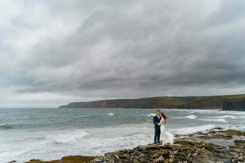 Cornwall seaside wedding proposal