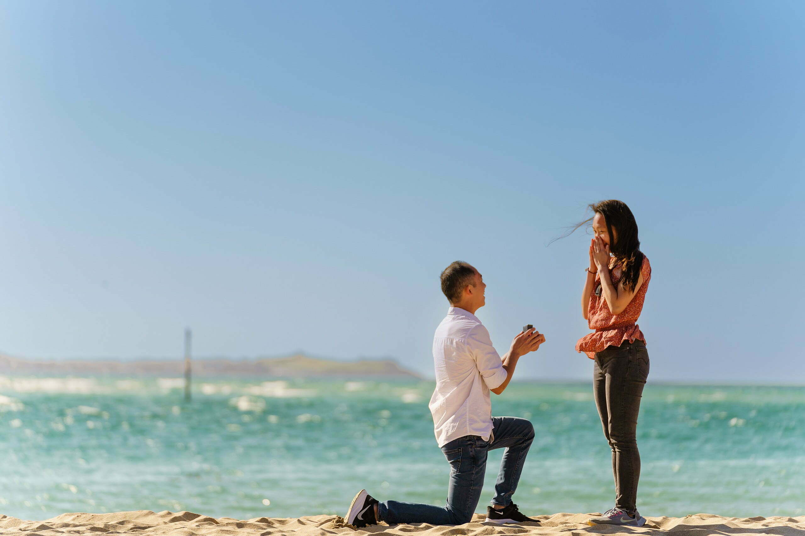 cornwall beach wedding proposal 