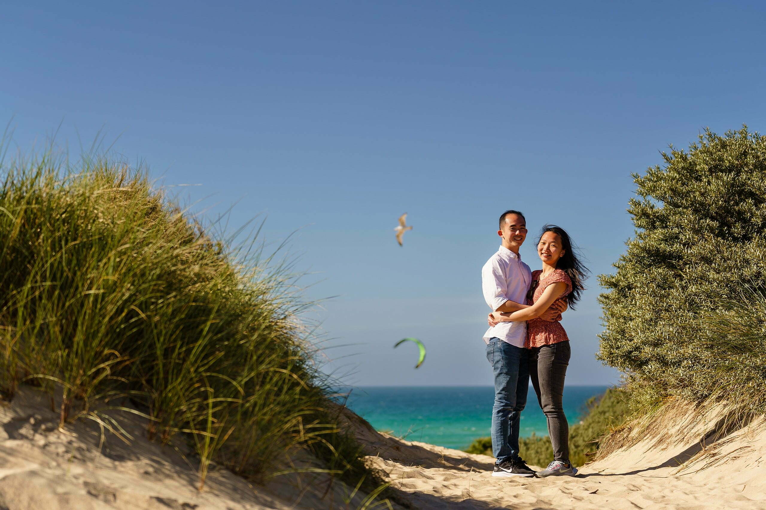 hayle beach wedding proposal