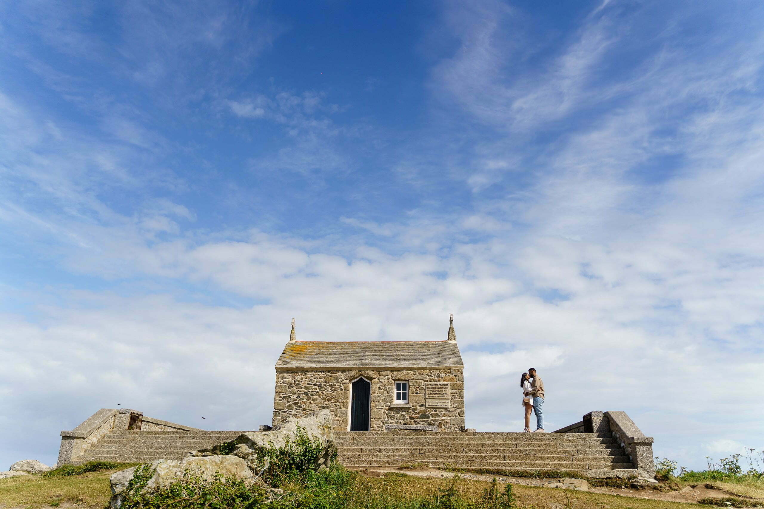 the island wedding proposal in Cornwall
