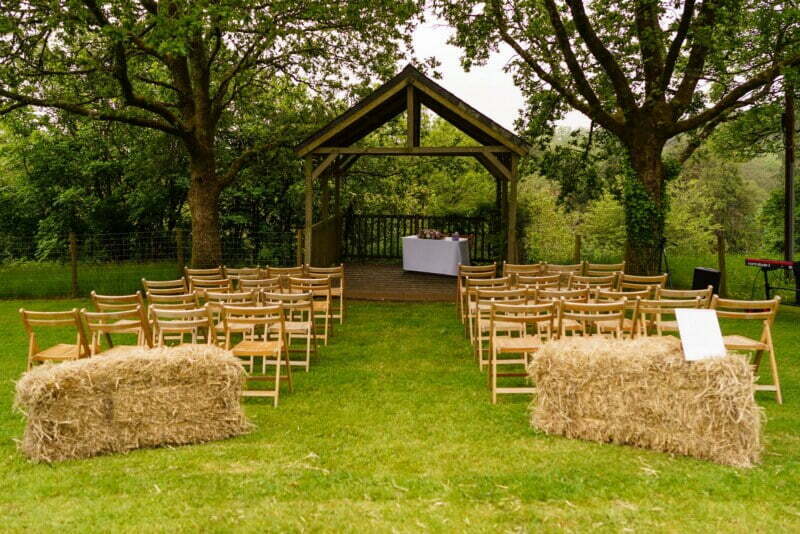 Arbour ceremony at The Green wedding venue