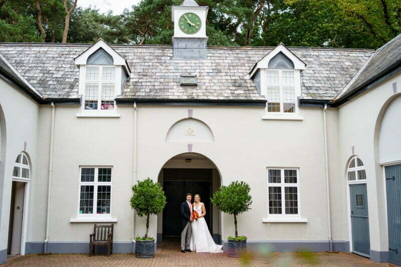 wedding photographs in the Courtyard at Bridwell Park Estate