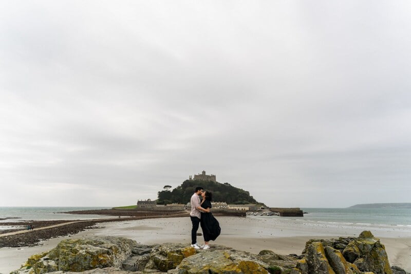 Autumn wedding proposal in Cornwall