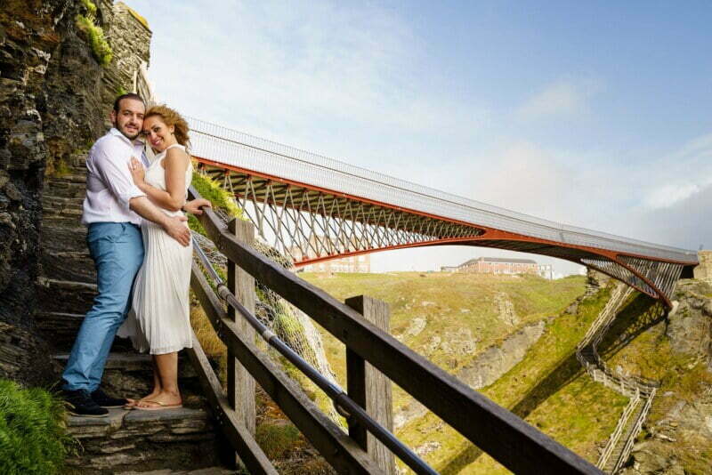 Engagement shoot with Stunning views at King Arthurs castle