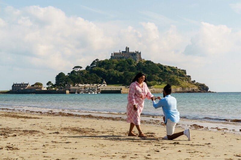St Michael's Mount wedding proposal