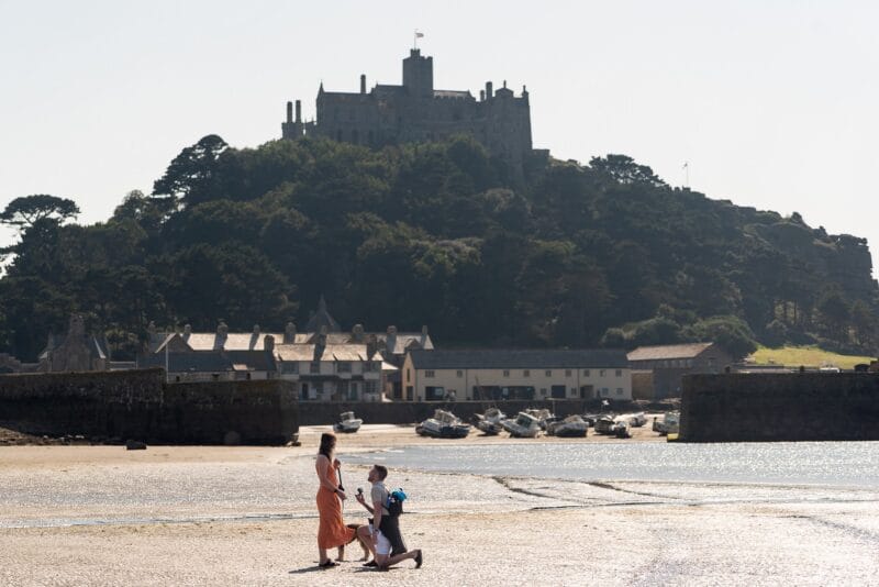 Top 10 places for a wedding proposal in Cornwall 72 st michaels mount proposal