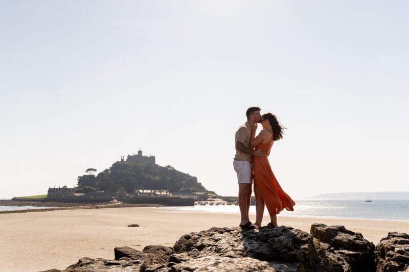 Top 10 places for a wedding proposal in Cornwall 87 st michaels mount wedding proposal photographer