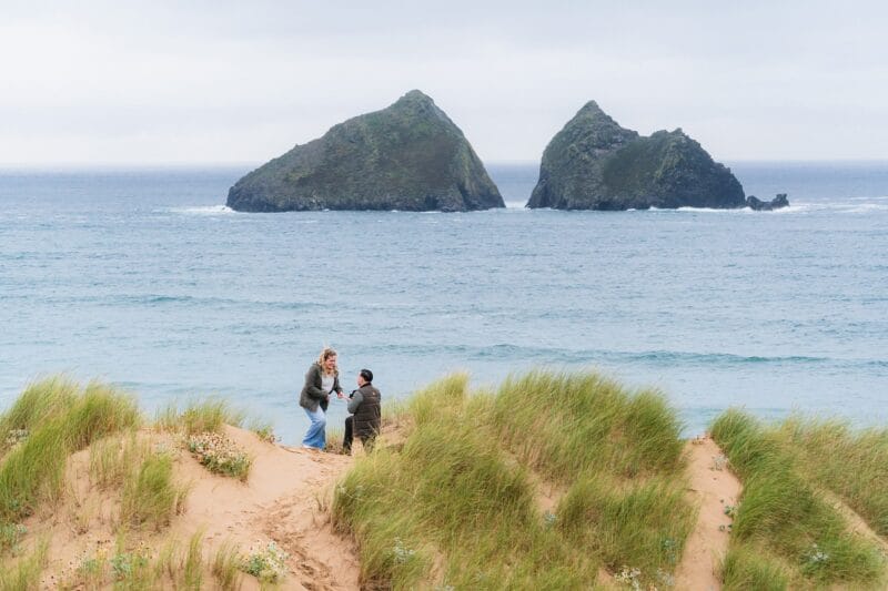 Romance on the Dunes: Wedding Proposal at Holywell Bay 1 wedding proposal at holywell bay in newquay